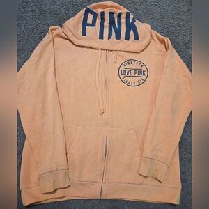 PINK Victoria's Secret Large Vintage Full Zip Hoodie *Flawed*